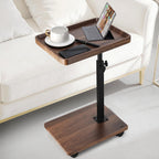 C Shaped End Table for Couch, Adjustable Height C Shaped Side Table